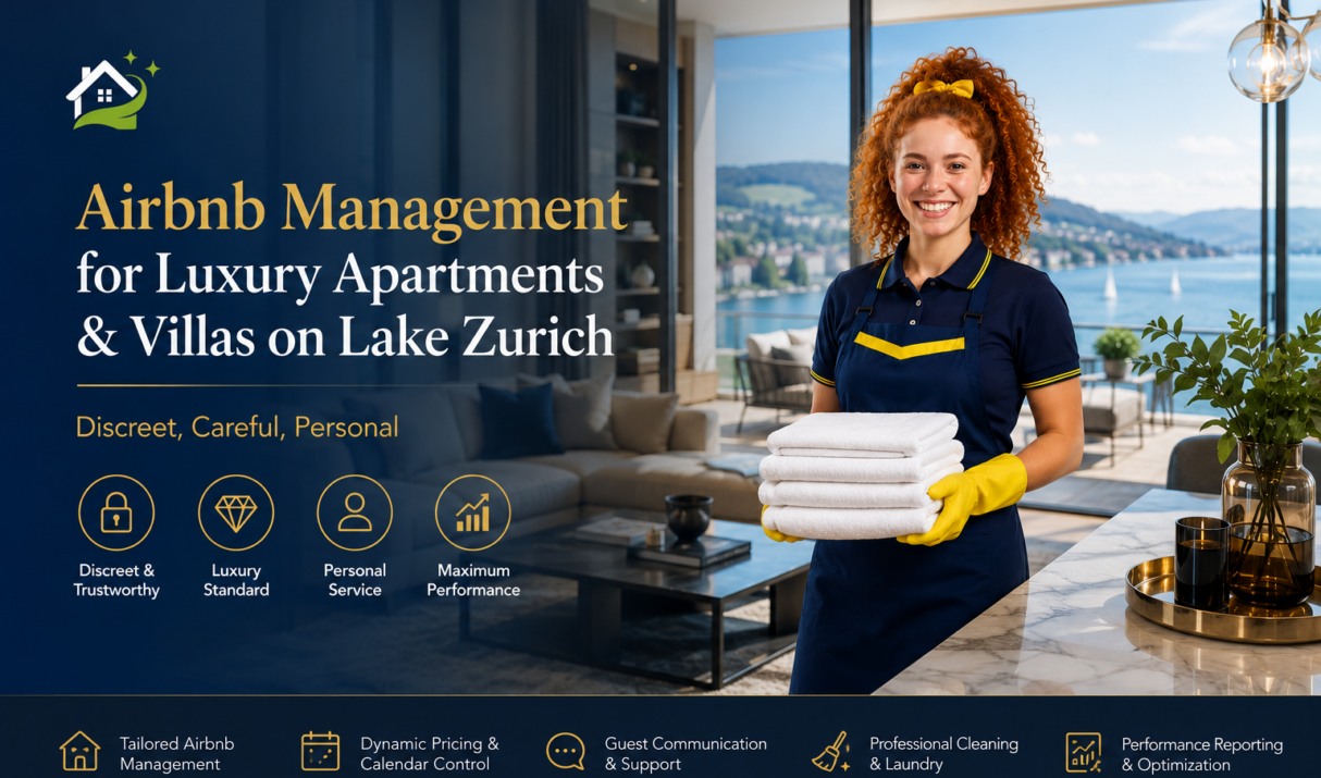 Airbnb Management for Luxury Apartments & Villas on Lake Zurich — Discreet, Careful, Personal