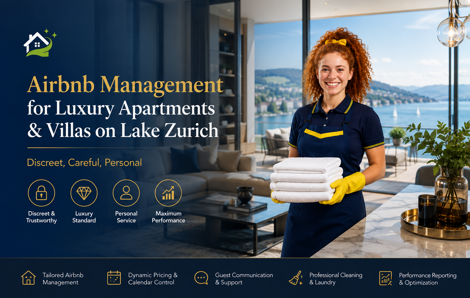 luxury villa management by lake zurich